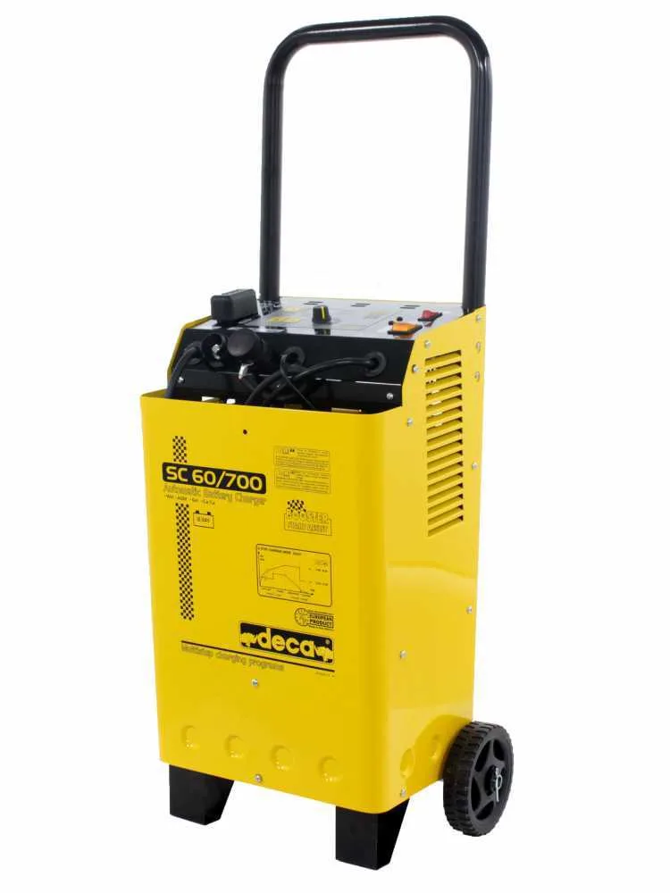 Deca SC 60/700 - Chargeur de batterie/démarreur 12-24V avec microprocesseur - monophasé - sur chariot