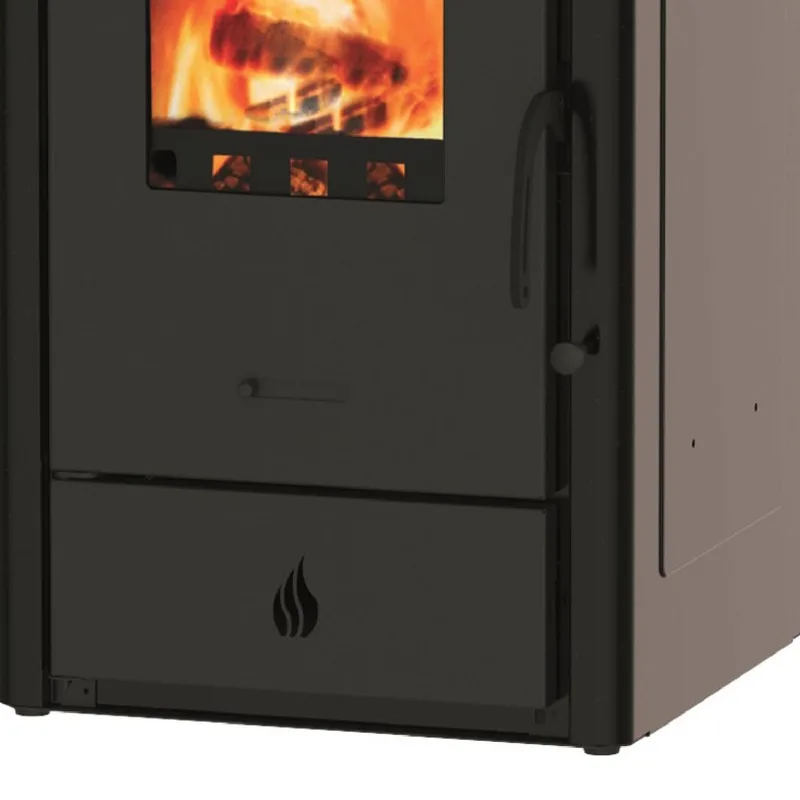 Wamsler Luke Poêle à bois Acier Anthracite avec plaque de cuisson