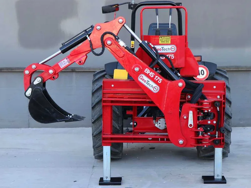GeoTech Pro BHS 175 - Pelle rétro pour tracteur avec déplacement latéral