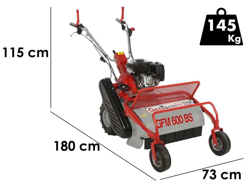 GeoTech Pro GFM 600 - Tondeuse débroussailleuse à couteaux - B&S CR950