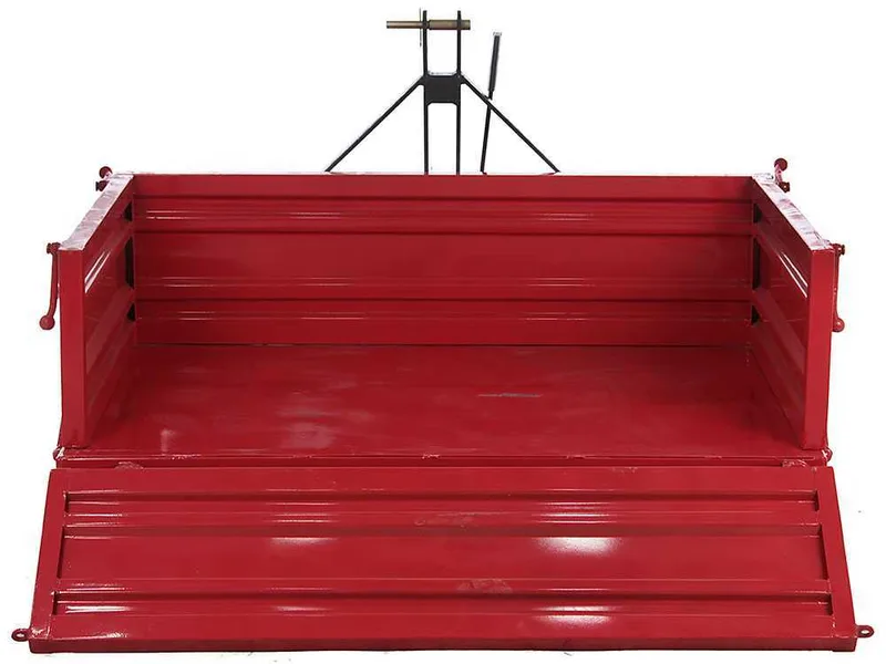 Benne 3 points pour tracteur GeoTech TRP 160 - Basculante - 3 ridelles ouvrables