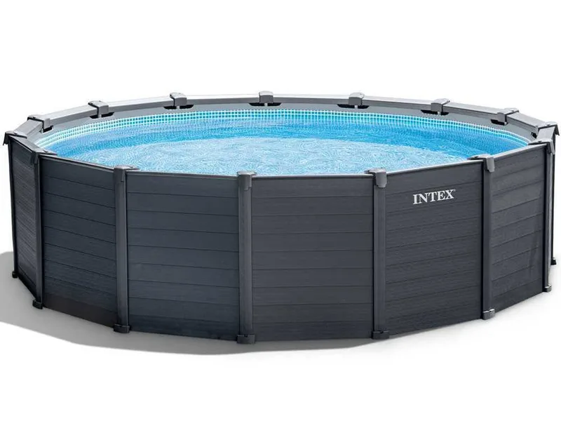 Piscine Ronde Intex Graphite Grey Panel 26384NP