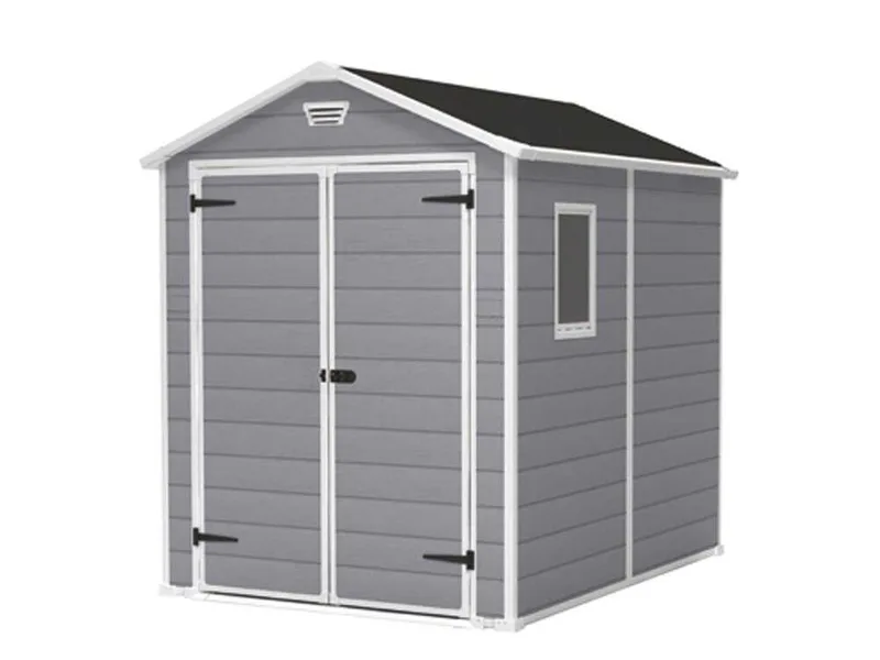 Keter Manor gris - Abri de jardin - Avec fenêtre latérale - 186x237x227 cm