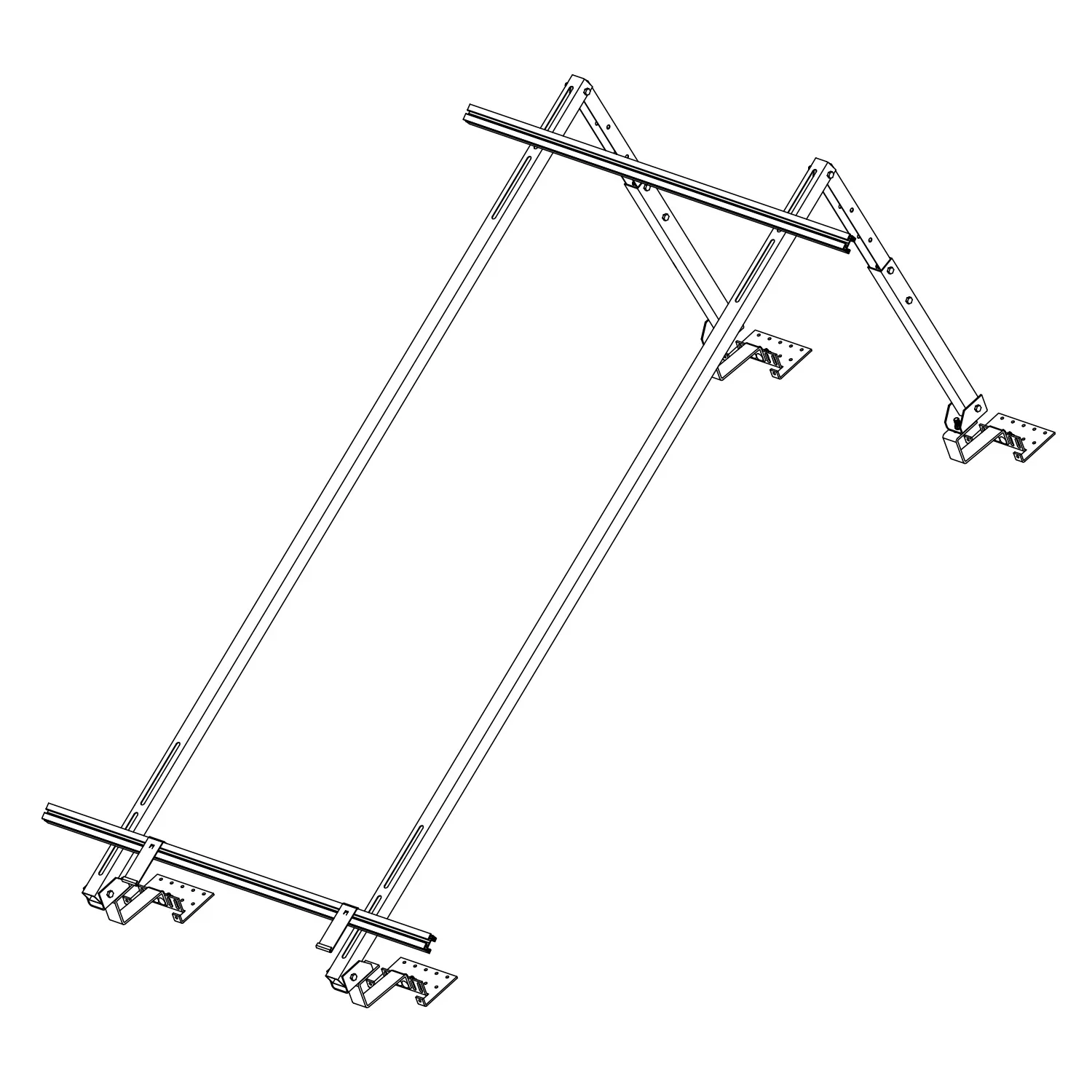 Sunex Kit de montage sur toit incliné de 10 à 25 degrés pour 1 collecteur solaire AMP 2.0