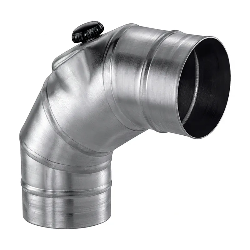 Schiedel PRIMA PLUS coude 90° Ø180 mm avec fermeture de révision pour huile/gaz simple paroi mat