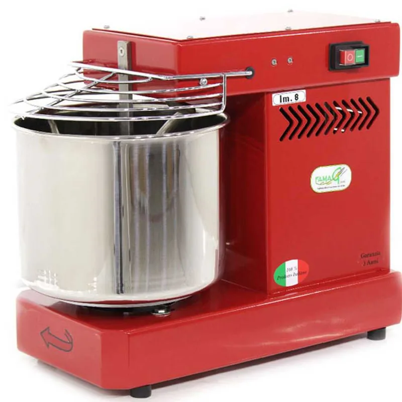Pétrin à spirale professionnel Famag IM 8 avec capacité de pétrissage de 8 KG - Rouge