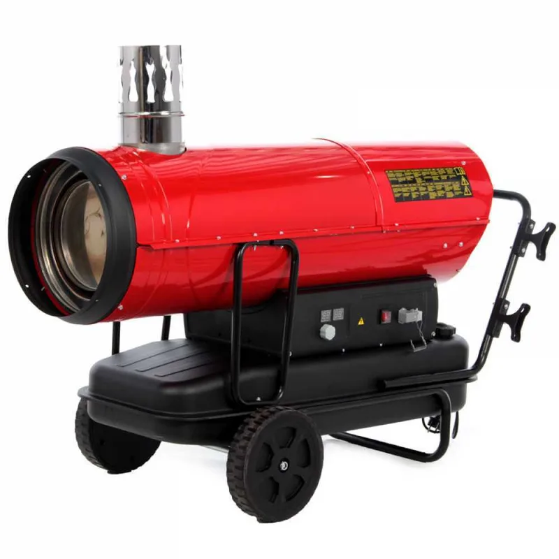 GeoTech IDH 8000 - Générateur d'air chaud diesel - à chauffage indirect - sur chariot