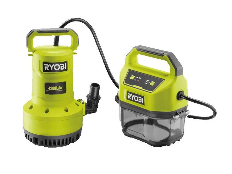 Pompe d'évacuaton pour eau claire et chargée ryobi RY18SPA-0 18V - de batterie
