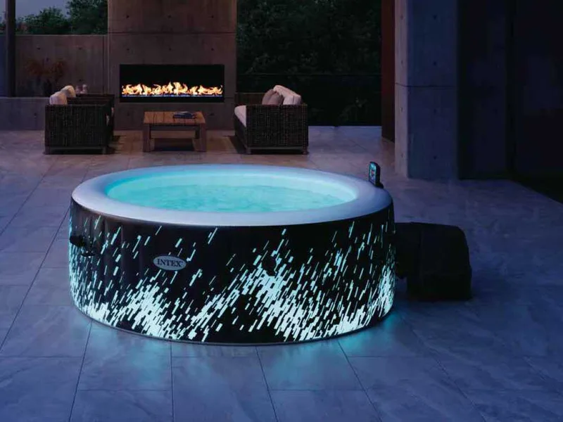 Intex PureSpa Bubble Glow Deluxe - Ø 196 × 71 cm - Spa gonflable 28494NP