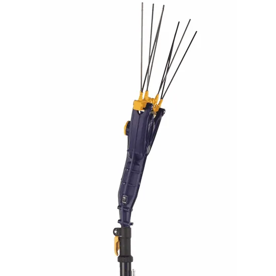 Lisam Avatar - Peigne vibreur électrique à batterie - Avec 8 dents en carbone - 230-330 cm - Perche télescopique