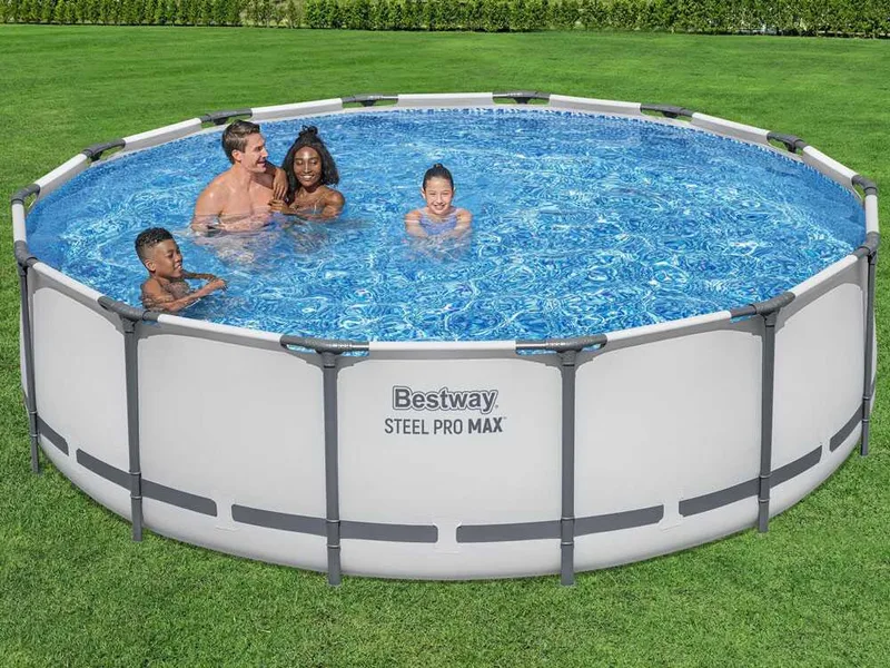 Bestway Steel Pro max 56950 - Ø427x107 cm - Piscine ronde pour 7-8 personnes