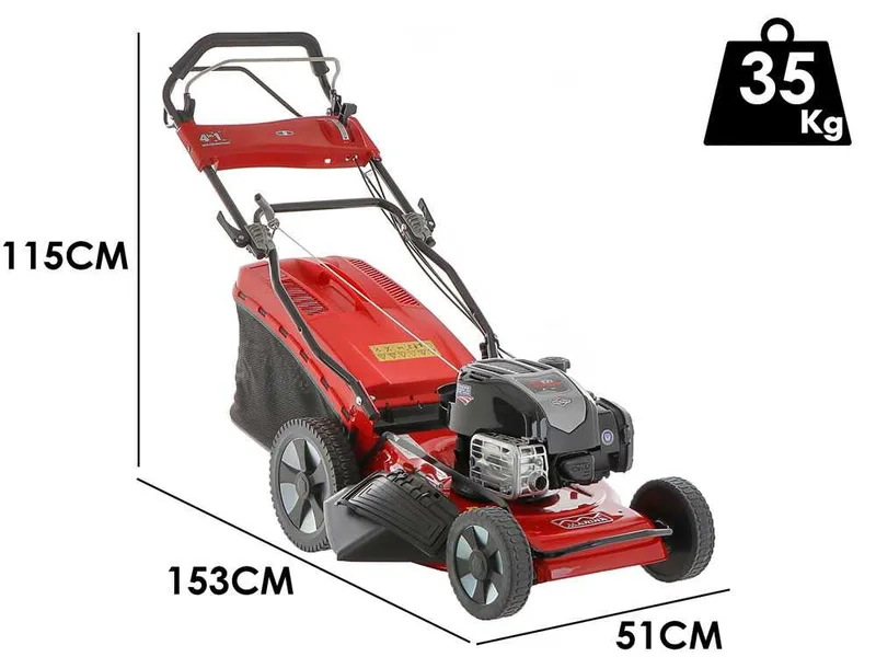 Marina Systems AGRI 46 SB BS675E - Tondeuse à gazon thermique tractée - 4EN1 - Briggs & Stratton 675 EXI