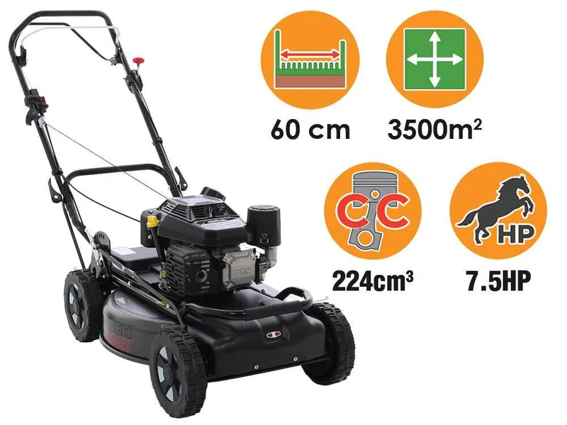 Marina Systems GRINDER Pro Max 4x4 60 - Tondeuse à gazon thermique tractée - Moteur Kohler CV224