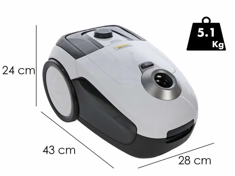 Karcher VC 2 ERP - Aspirateur traineau - avec sac de 2,8 L - Doté de filtre HEPA - 700W