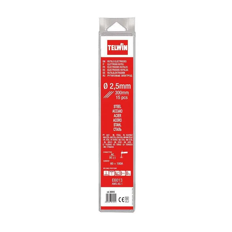 Électrodes rutiles d. 2,5 mm Telwin - 15 pcs