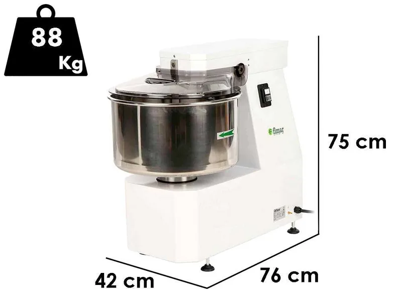Fimar 30LN - Pétrin à spirale - Capacité de pâte 25 Kg