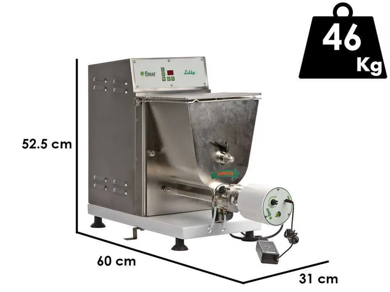 FIMAR PF40E - Machine à pâtes professionnelle triphasée 2 en 1 - Pétrissage et extrusion