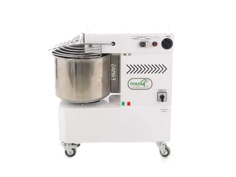 Pétrin à spirale Famag IM15 à 10 vitesses avec moteur électrique monophasé - 15 KG