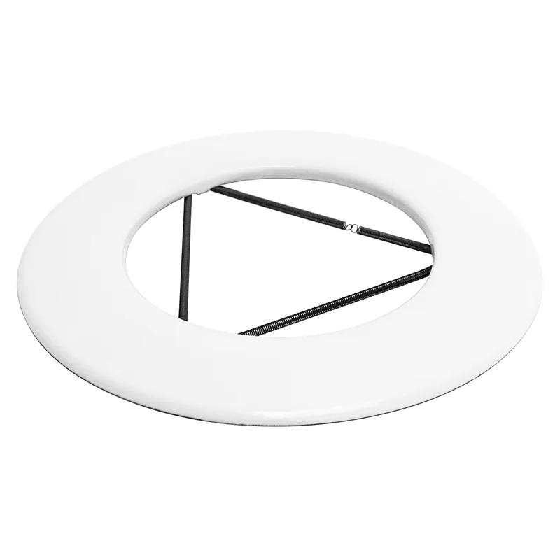 Raik Tuyau de Fumée / Tuyau de Poêle Émaillé 120mm - Rosace Murale avec Ressort Blanc
