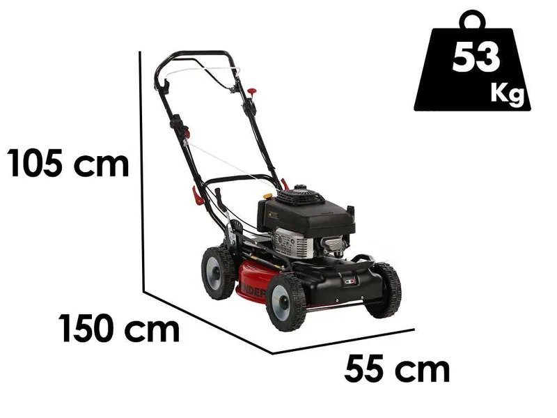 Marina Systems GRINDER 4X4 SKW - Tondeuse à gazon thermique tractée - Moteur Kawasaki FJ180V - Coupe de 52cm