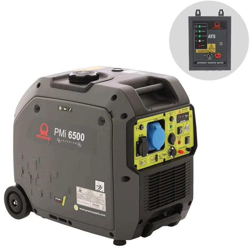 Pramac PMi 6500 - Groupe électrogène - 6,5 kW - Courant continu 6 kW monophasé - Boîtier ATS inclus