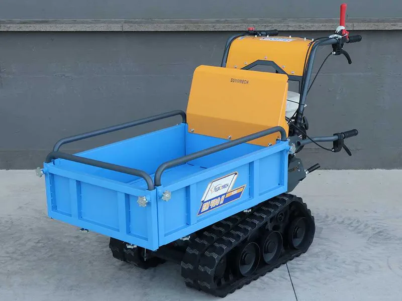 Brouette motorisée à chenilles EuroMech EM400H-Agri - Caisson extensible avec charge de 400 Kg