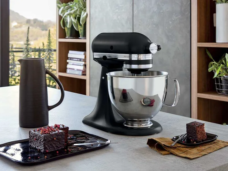 KitchenAid Artisan 5KSM125-EBM Noir mat - Batteur mélangeur planétaire avec tête relevable