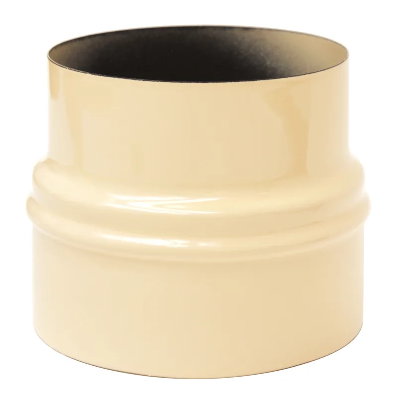 Raik Tuyau de poêle / Tuyau d'évacuation émaillé Extension 130mm - 150mm Ivoire