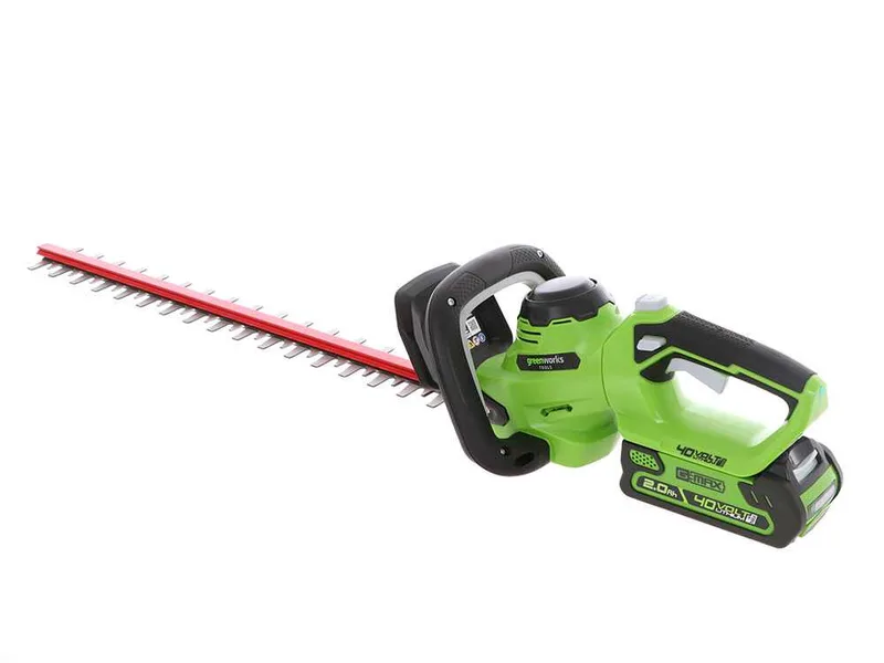 Greenworks G40HT - Taille-haie électrique à batterie 40V/2Ah - Lame de 61 cm