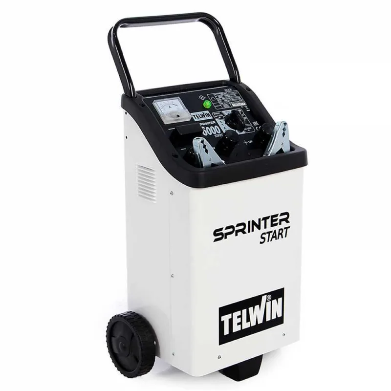 Telwin Sprinter 6000 Start - Chargeur de voiture et démarreur - batteries 12/24V, 20 à 1550Ah
