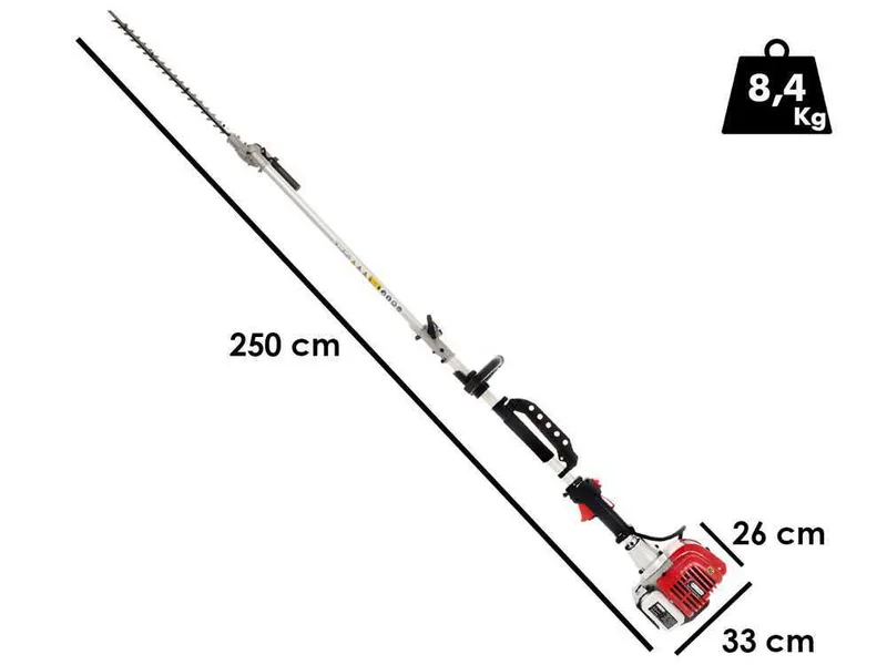 GeoTech GT-2 33 L - Taille-haie thermique sur perche de rallonge - Lame de 56 cm
