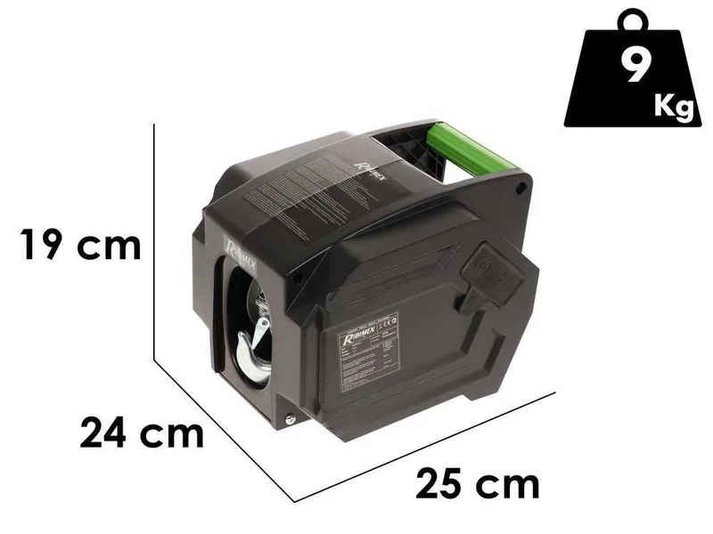 Ribimex PE12V/T1 - Treuil électrique à batterie 12 V - Avec télécommande