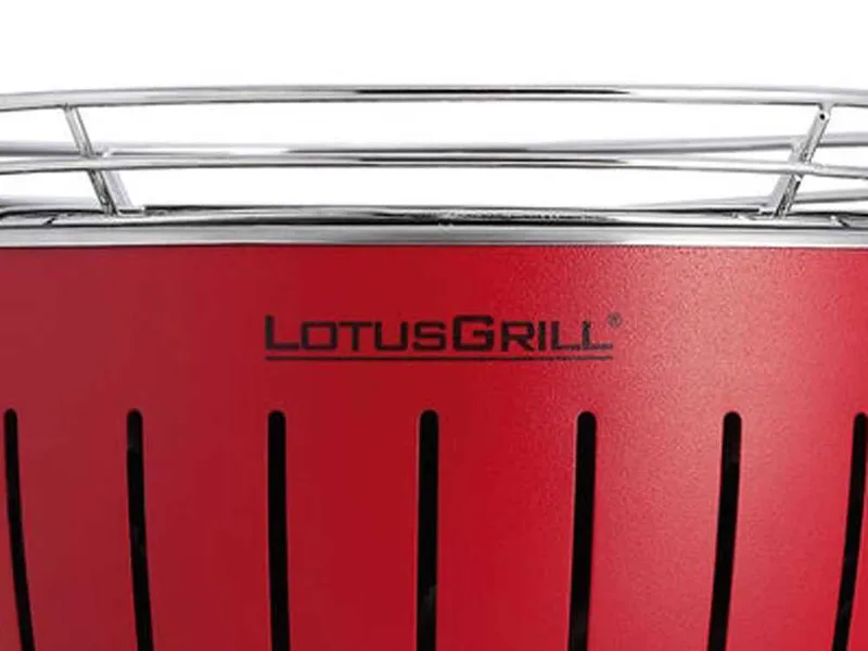 LotusGrill LG G28 U RD - Barbecue portable pour l'extérieur Mini - Coque rouge