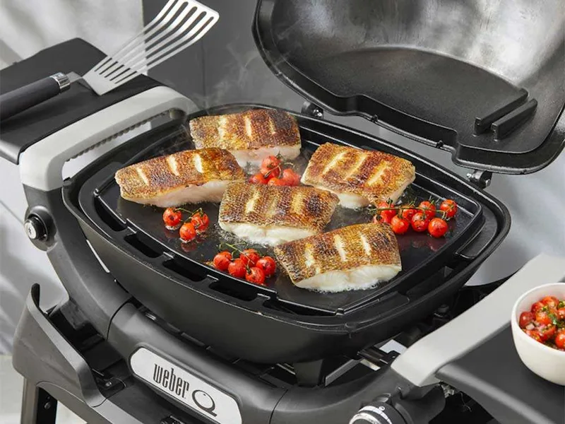 Plaque en fonte émaillée Weber - Pour barbecue Q1100N et Q1200N