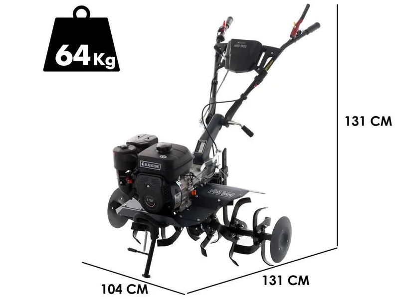 BlackStone MHG 1800 - Motobineuse thermique à essence 212 cm3 - 7 CV