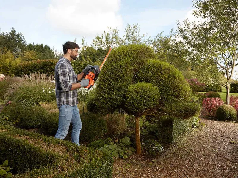 Black & Decker BEHTS401-QS - Taille-haie électrique avec lamier de 55 cm - 500W