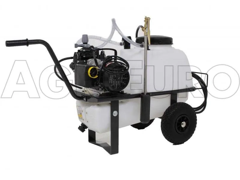 Groupe motopompe de pulvérisation Comet MC 20/20 - moteur électrique monophasé sur chariot avec cuve 50 l