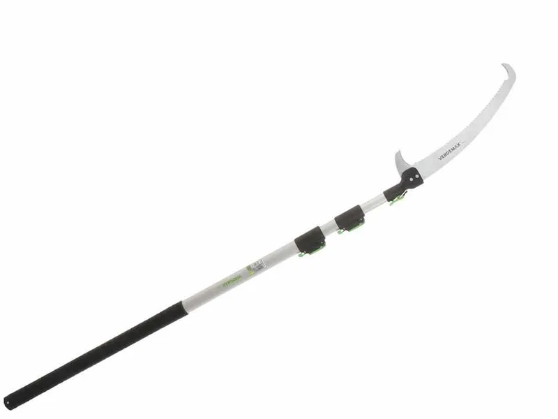 Scie de jardin Verdemax + Perche télescopique 3 sections 190-500 cm