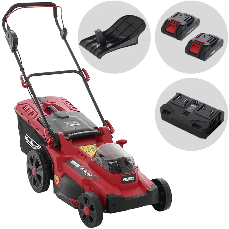 GeoTech X-Line LM-40V - Tondeuse à gazon sans fil - 40 V/2 Ah - Coupe 43 cm