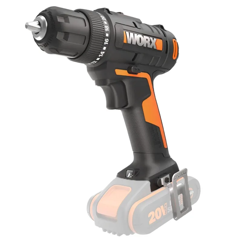 Worx WX100.9 - Perceuse Visseuse à batterie 20V - sans batterie et sans chargeur