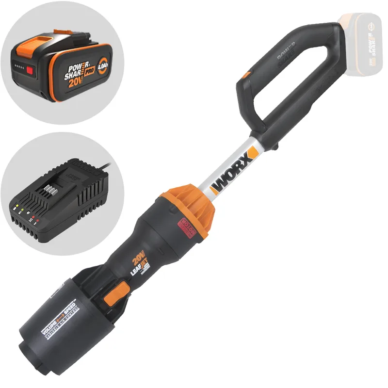 WORX Hyper WG543E - Souffleur de feuilles à batterie 20 V 4 Ah