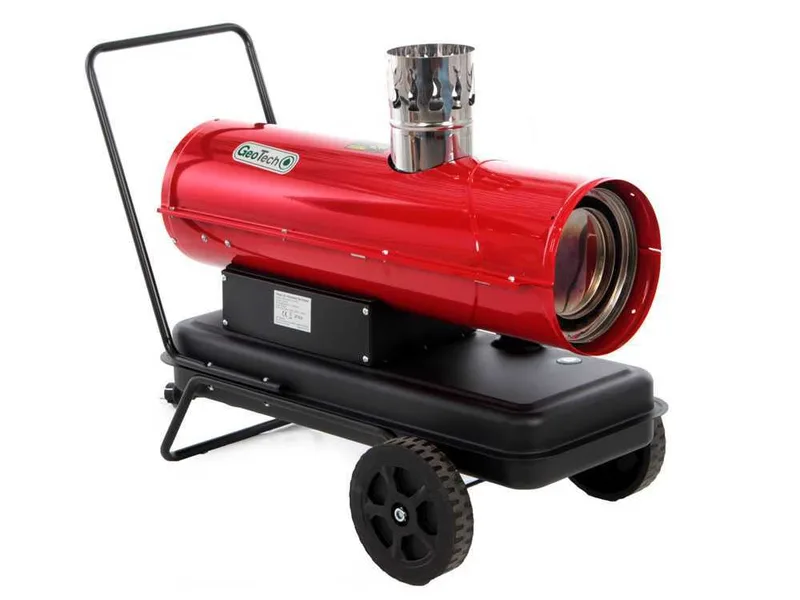 GeoTech IDH 2000 - Générateur d'air chaud diesel - à chauffage indirect - sur chariot