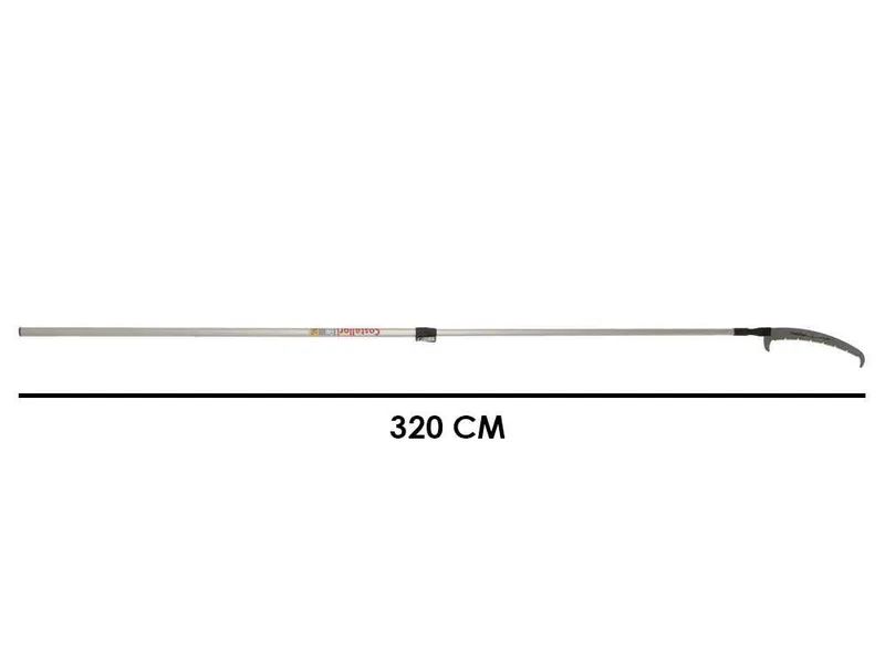 Castellari PS35PRO+AT3 - Scie à dents en « U » sur perche en aluminium - 205-320 cm - Lame de 35 cm
