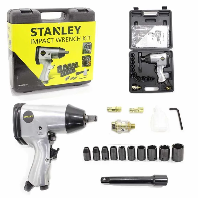 Kit d'accessoires visseuse à impulsion - 17 pièces pour compresseur - Stanley