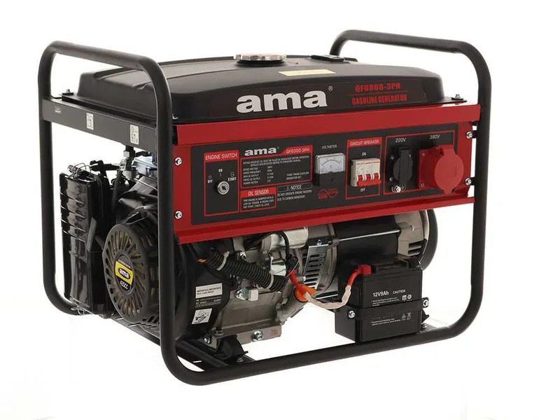 AMA QF6000 3PH - Groupe électrogène 6.5 kW triphasé à essence - Générateur de courant