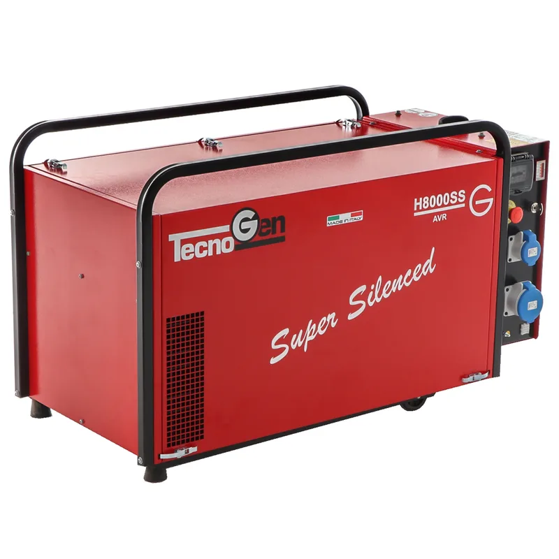 TecnoGen H8000SS - Groupe électrogène insonorisé 5.8 kW à essence - Continu 5.2 kW Monophasé