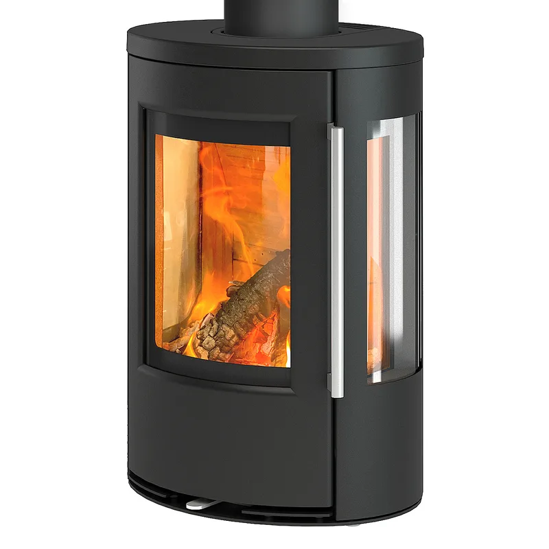 TermaTech TT23RGW Poêle à bois Acier Noir Sortie de fumée par le haut