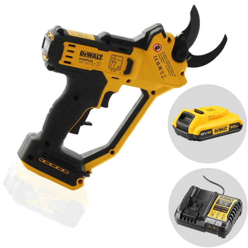 DeWalt DCMPP568P1-QW - Sécateur électrique de taille - 18V 2 Ah - Diamètre de coupe 38 mm