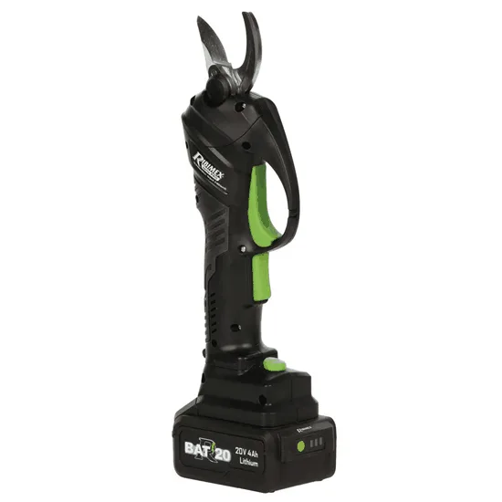 Ribimex PRBAT20/SEC - Sécateur de taille électrique - 20 V/4 Ah - Diamètre de coupe 25 mm