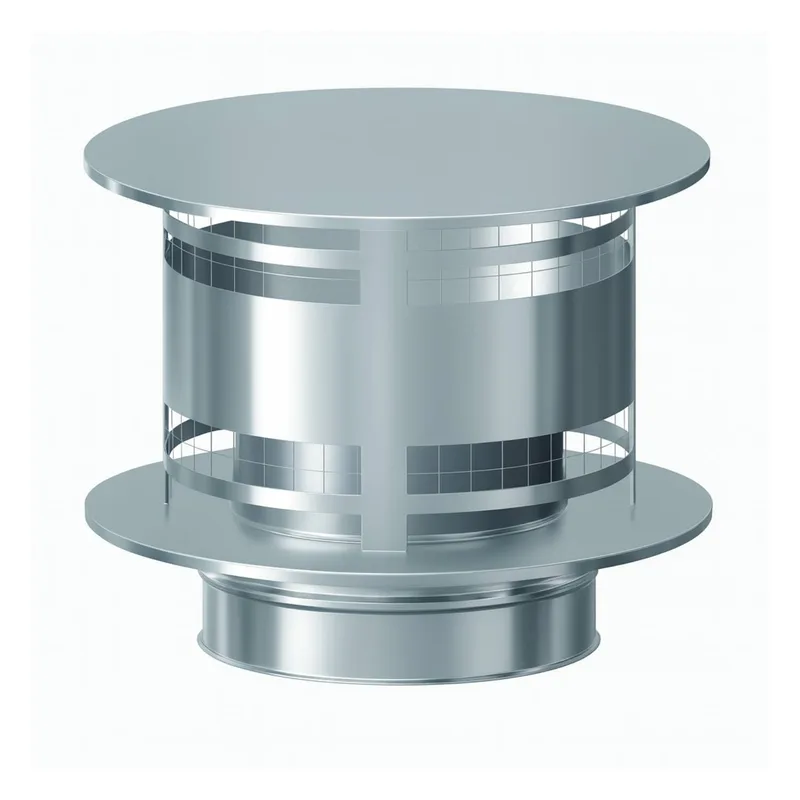 Schiedel ICS chapeau pare-pluie AntiSplash avec grille pare-étincelles Ø200 mm double paroi brillant
